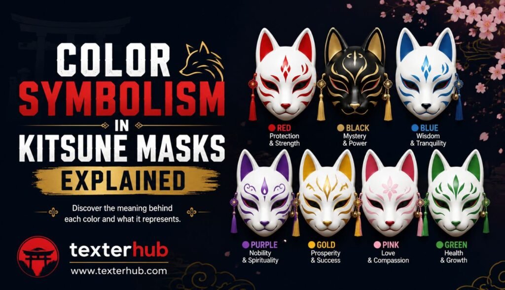 color symbolism in kitsune masks explained